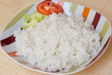 Párolt rizs